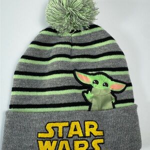 Star Wars Gray and Green Striped Beanie